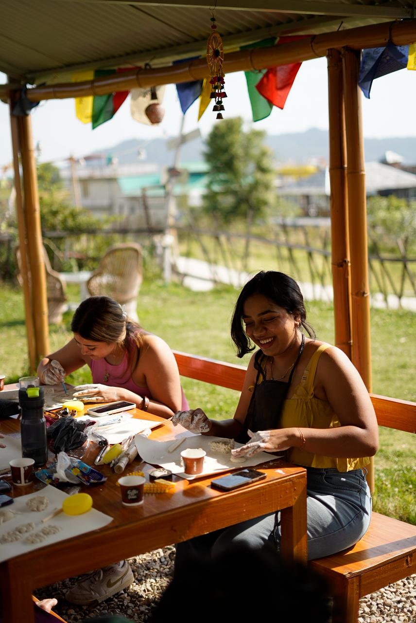 Retreat participants and creative energy