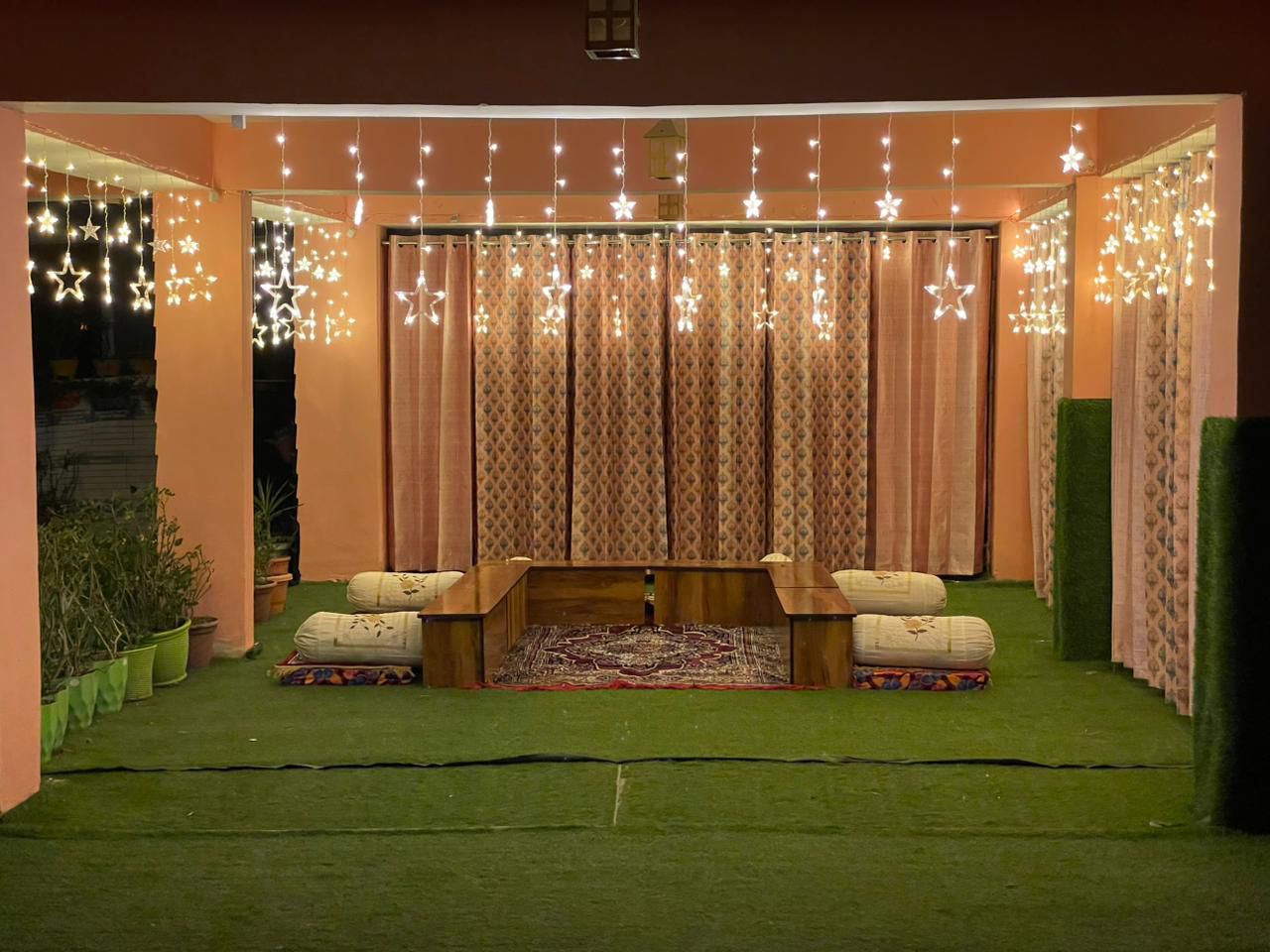 Evening ambience at the retreat stay
