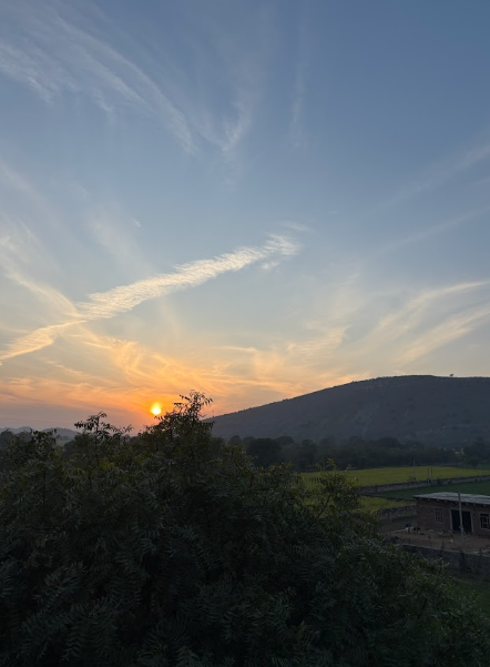 Sunset at Kivara Homes farm, Aravalli Hills